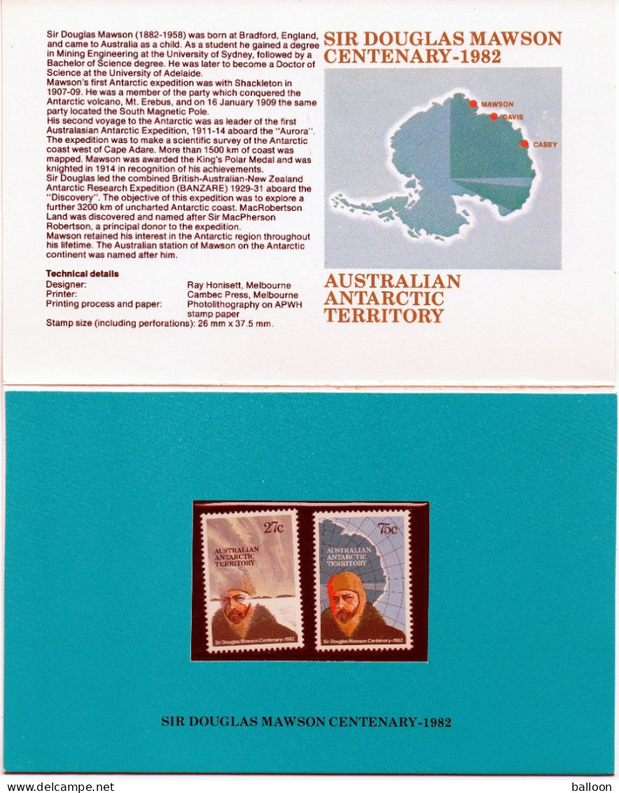 Antarctique - AAT - Territoire Antarctique Australien - 1982 - Timbres Et Premier Jour - Collections, Lots & Séries