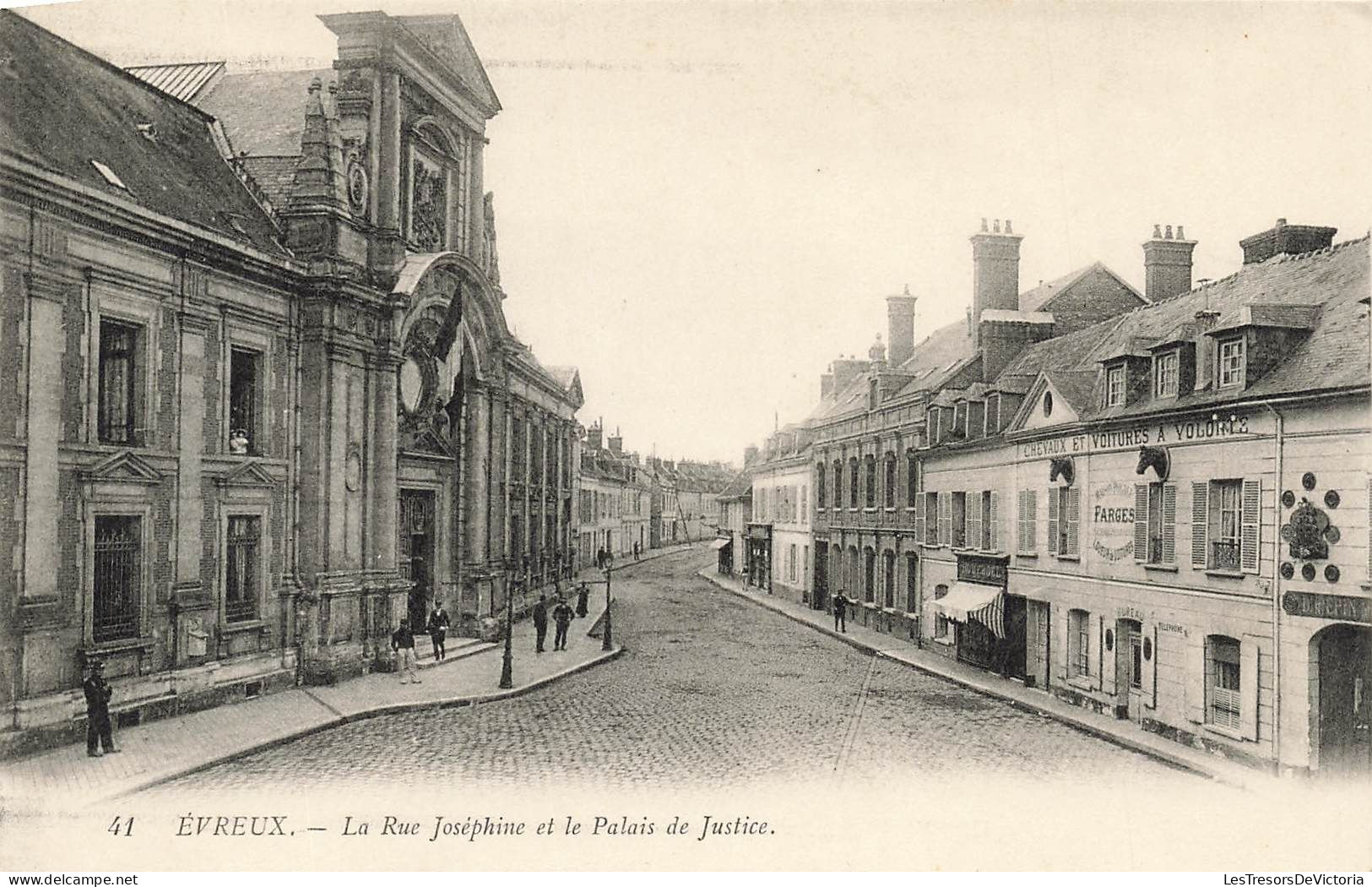 FRANCE - Evreux - La Rue Joséphine Et Le Palais De Justice - Parges - Carte Postale Ancienne - Evreux