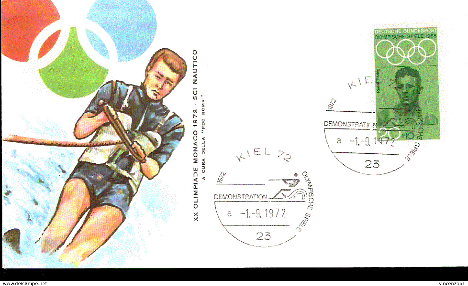 MUNCHEN OLIMPIC GAME  1972  SCI NAUTICO ANNULLO SPECIALE - Ski Náutico