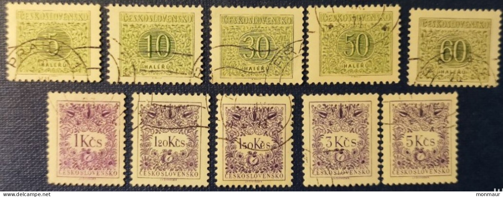 CECOSLOVACCHIA 1963 TIMBRE TAXE DENT. 11 1/2 Serie Complete - Postage Due