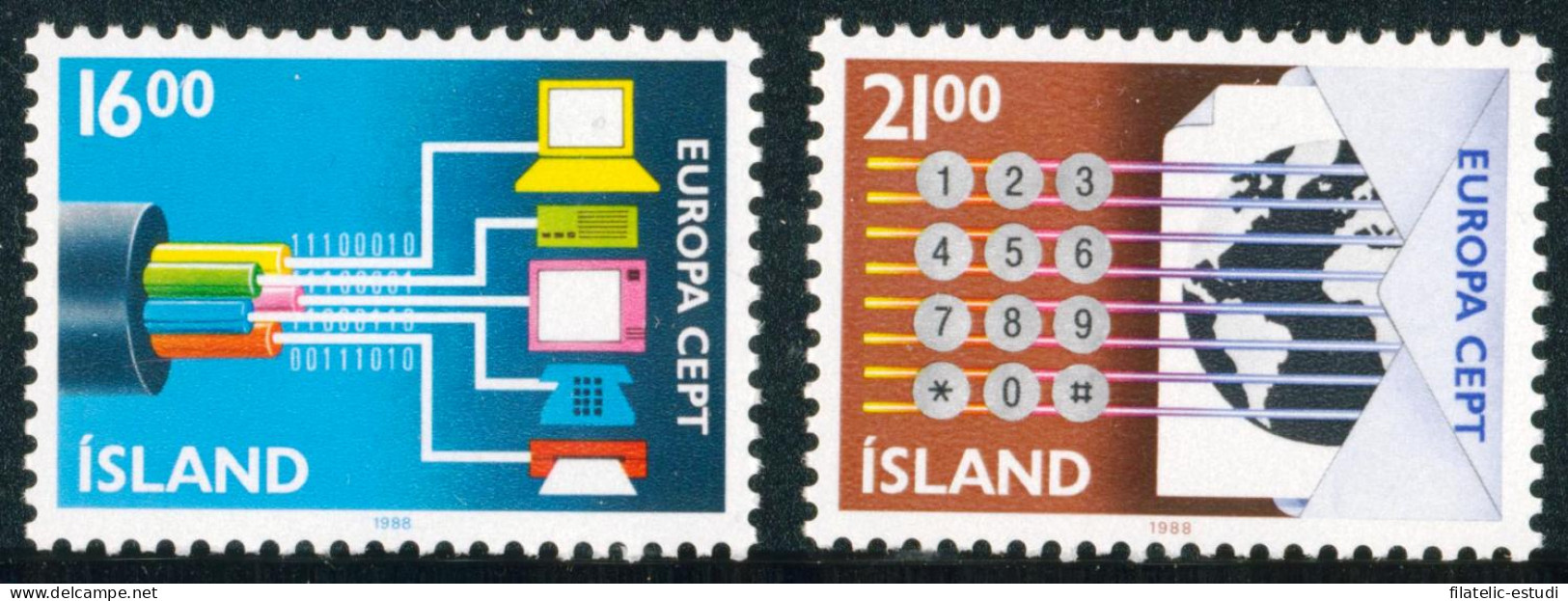 TRA2 Islandia Iceland 635/36 1988 MNH - Altri & Non Classificati