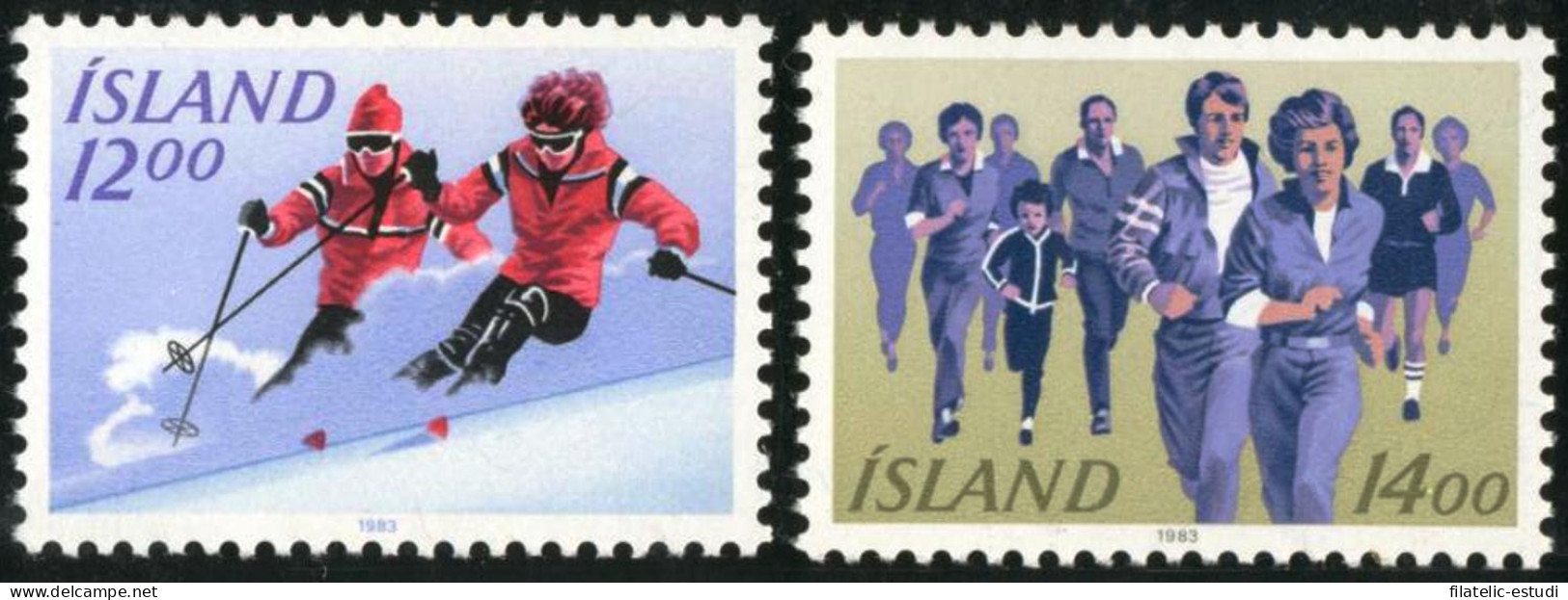 DEP3 Islandia Iceland 556/57 MNH - Otros & Sin Clasificación