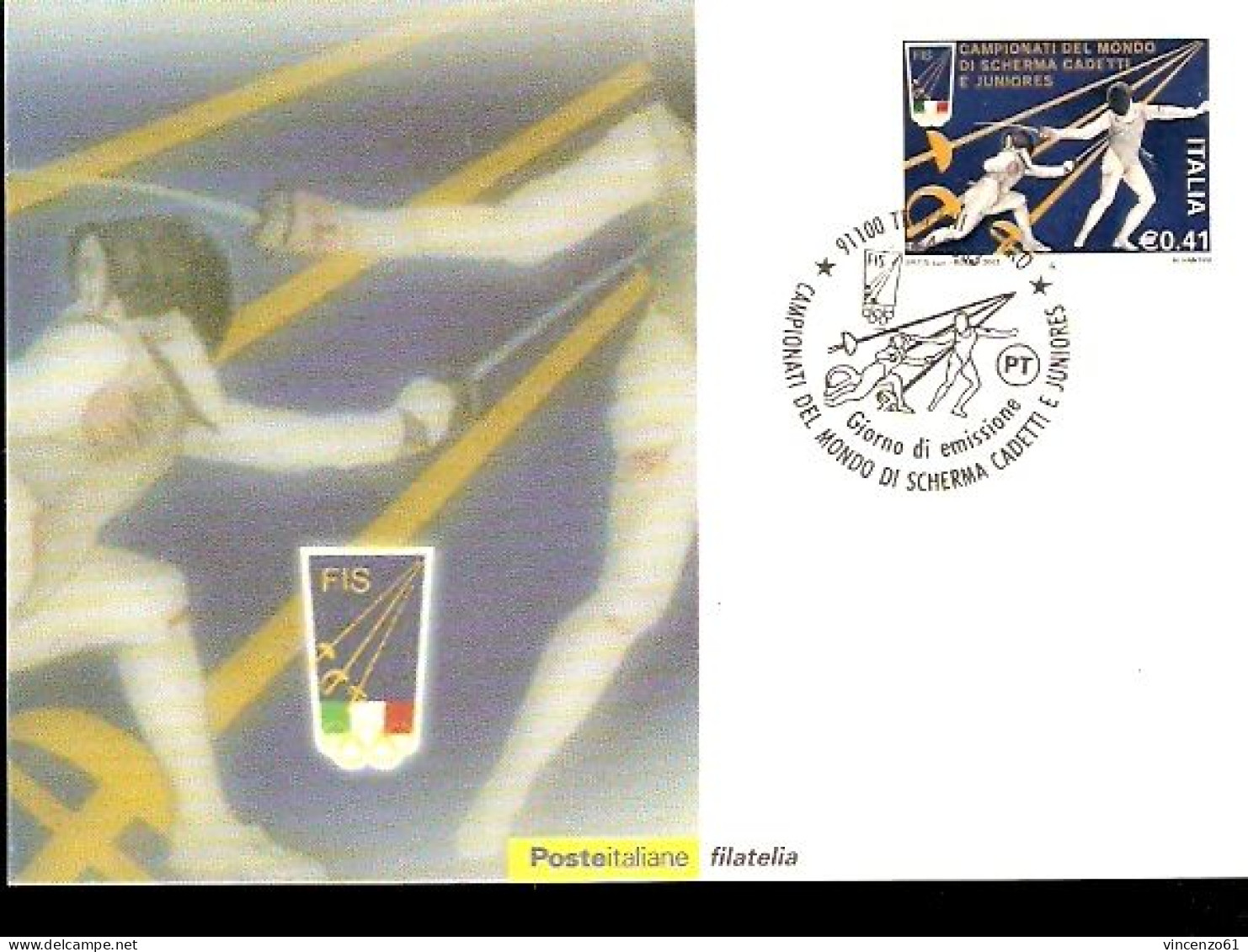 CAMPIONATI DI SCHERMA CADETTI E JUNIORES  CARTOLINA MAXIMUM - Fencing