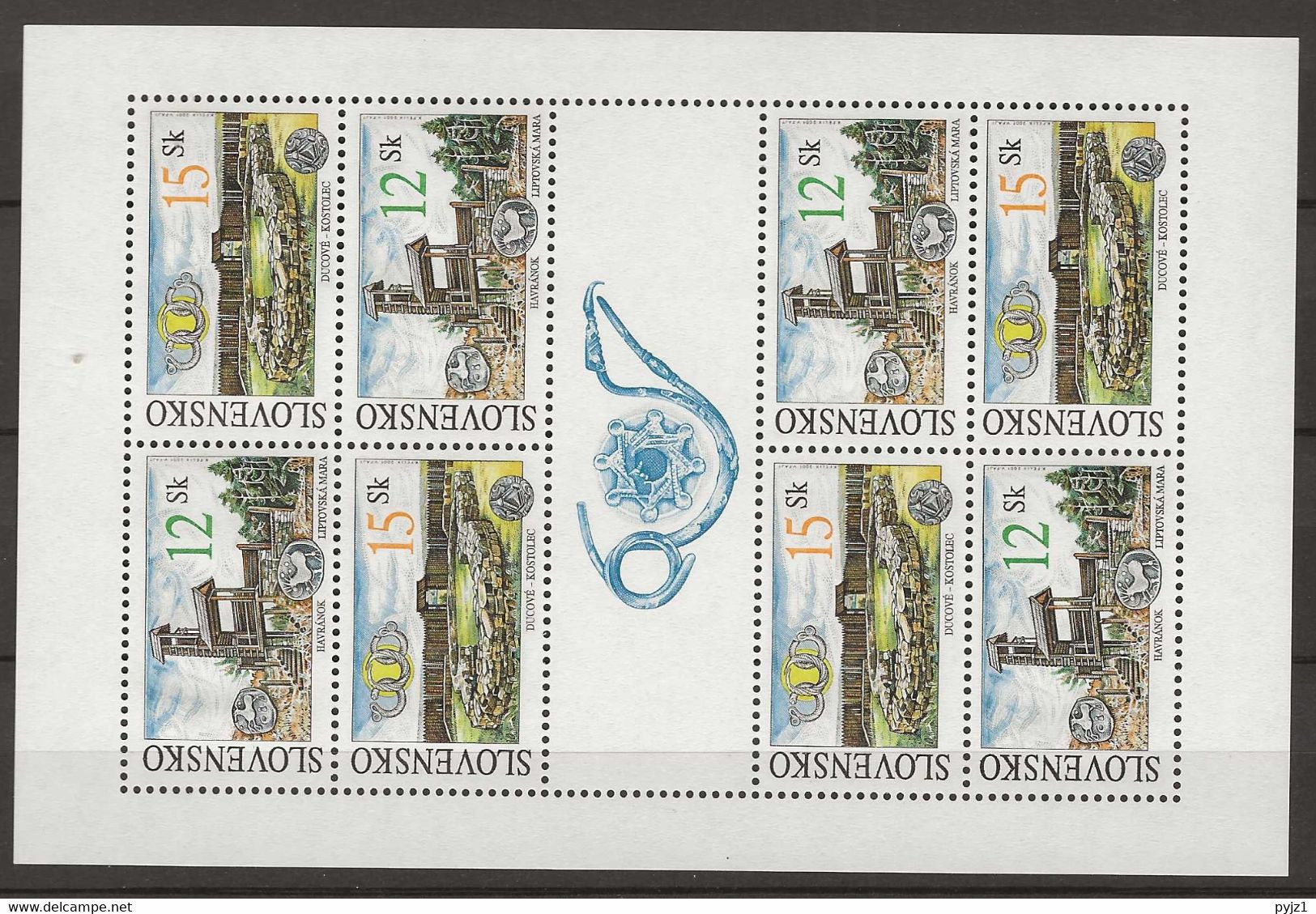 2001 MNH Slovensko, Mi 391-2 Kleinbogen,  Postfris** - Hojas Bloque