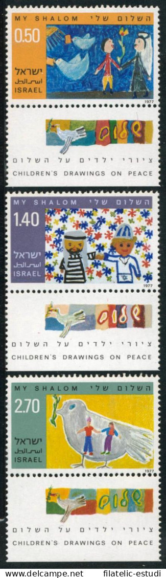 PI2/FAU2  Israel 631/33 1977 Dibujos De Niños Sobre La Paz - Autres & Non Classés
