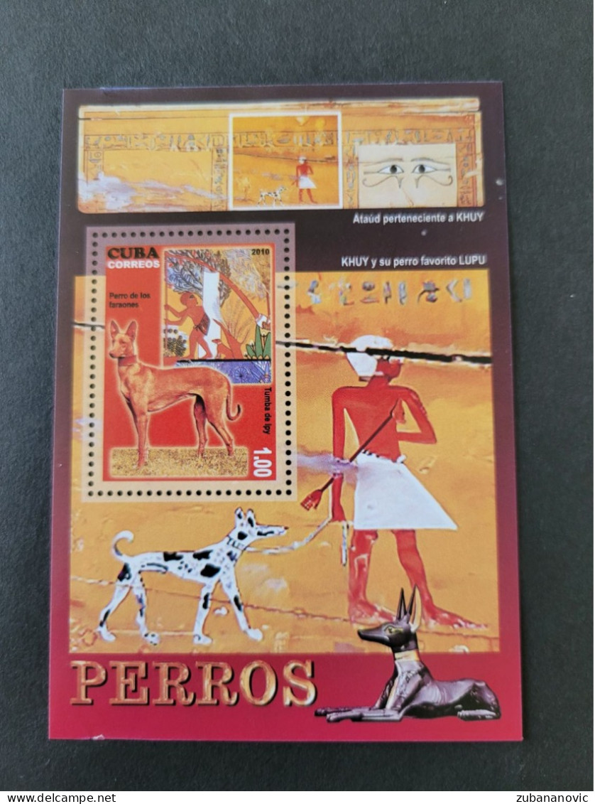 Cuba 2010 Egypt Dogs - Unused Stamps