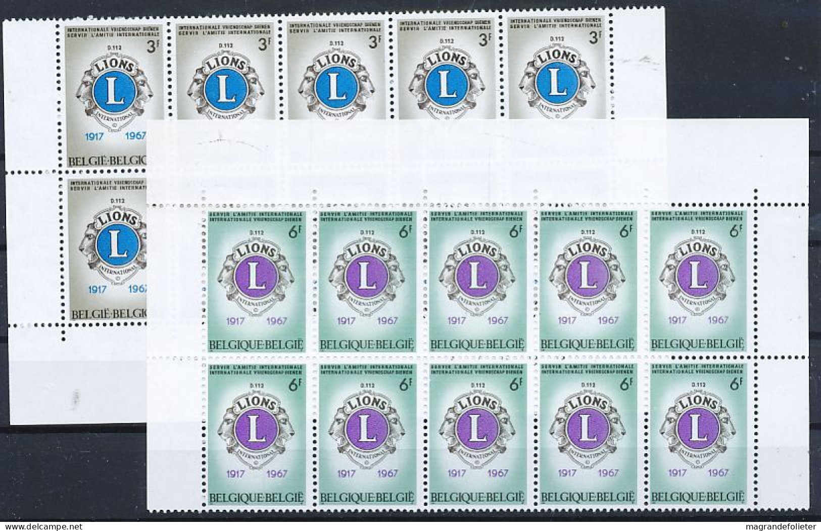 TIMBRE STAMP ZEGEL BELGIQUE  10 X 1404-05  XX    A VALEUR PERMANENTES   XX - 1961-1970