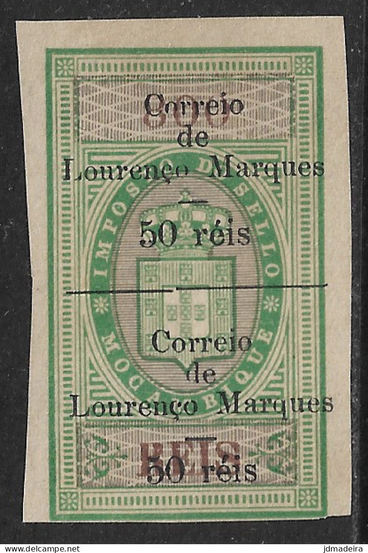 Lourenco Marques – 1899 Revenues Surcharged 50 Réis Over 800 Réis Mint Stamp - Lourenzo Marques