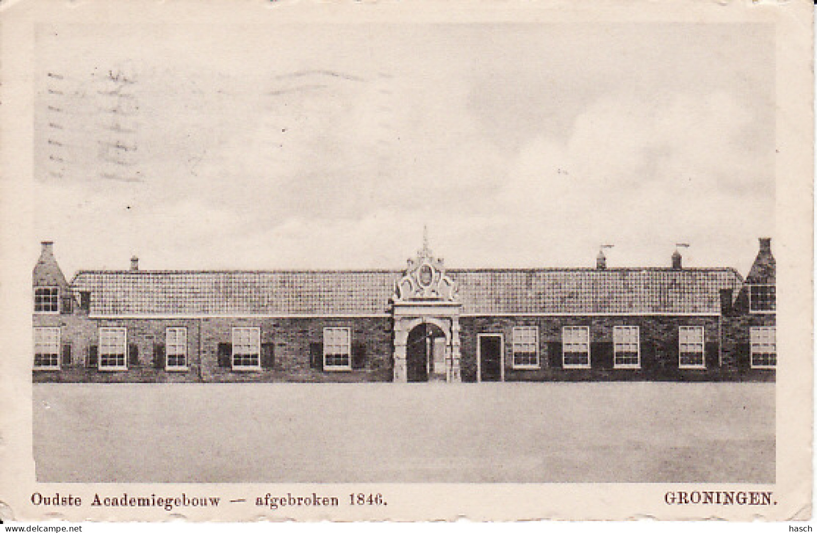 2747	29	Groningen, Oudste Academiegebouw – Afgebroken 1846 (poststempel 1918)(zie Hoeken) - Groningen