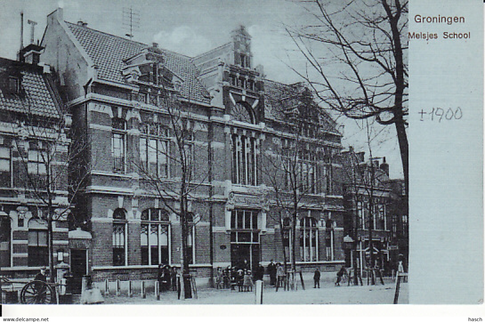 2747	42	Groningen, Meisjes School (zie Hoekj Rechts Onder) - Groningen