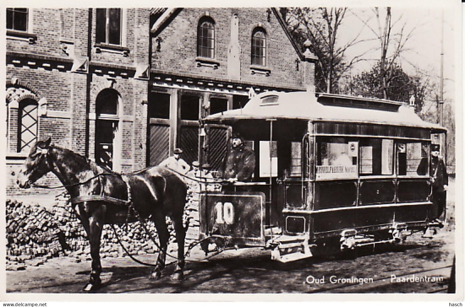 2747	93	Oud Groningen, Paardentram (fotokaart)(zie Hoeken) - Groningen