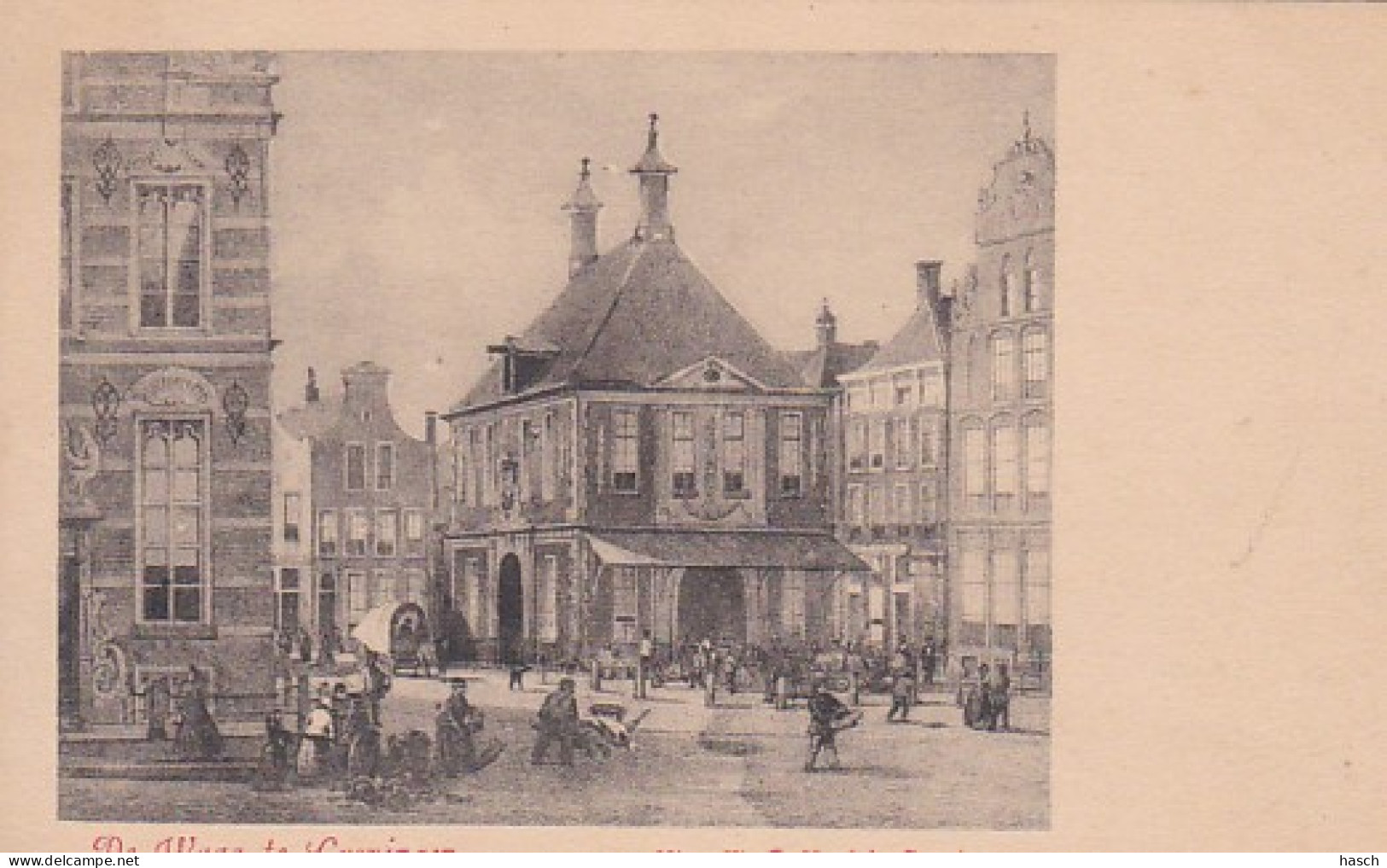 2747	118	Groningen, De Waag Te Groningen. Uitg. W. C, Honigh, Groningen (zie Hoeken) - Groningen