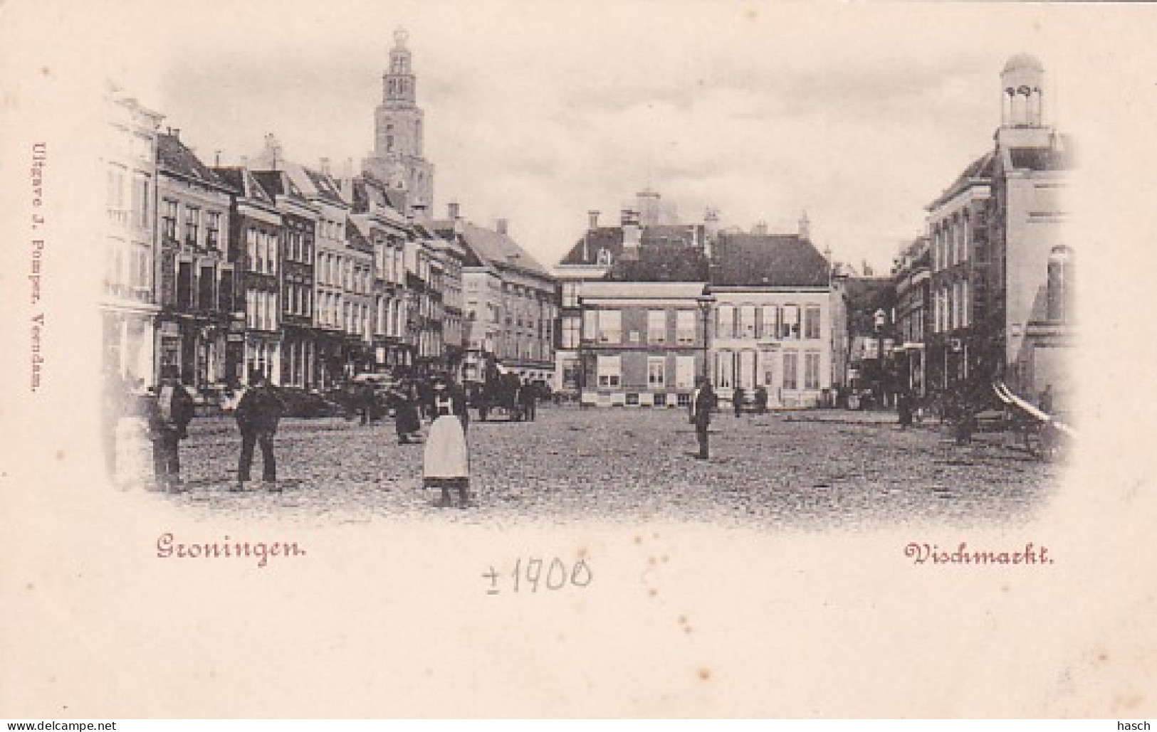 2747	123	Groningen, Vischmarkt +/- 1900 (zie Hoeken) - Groningen