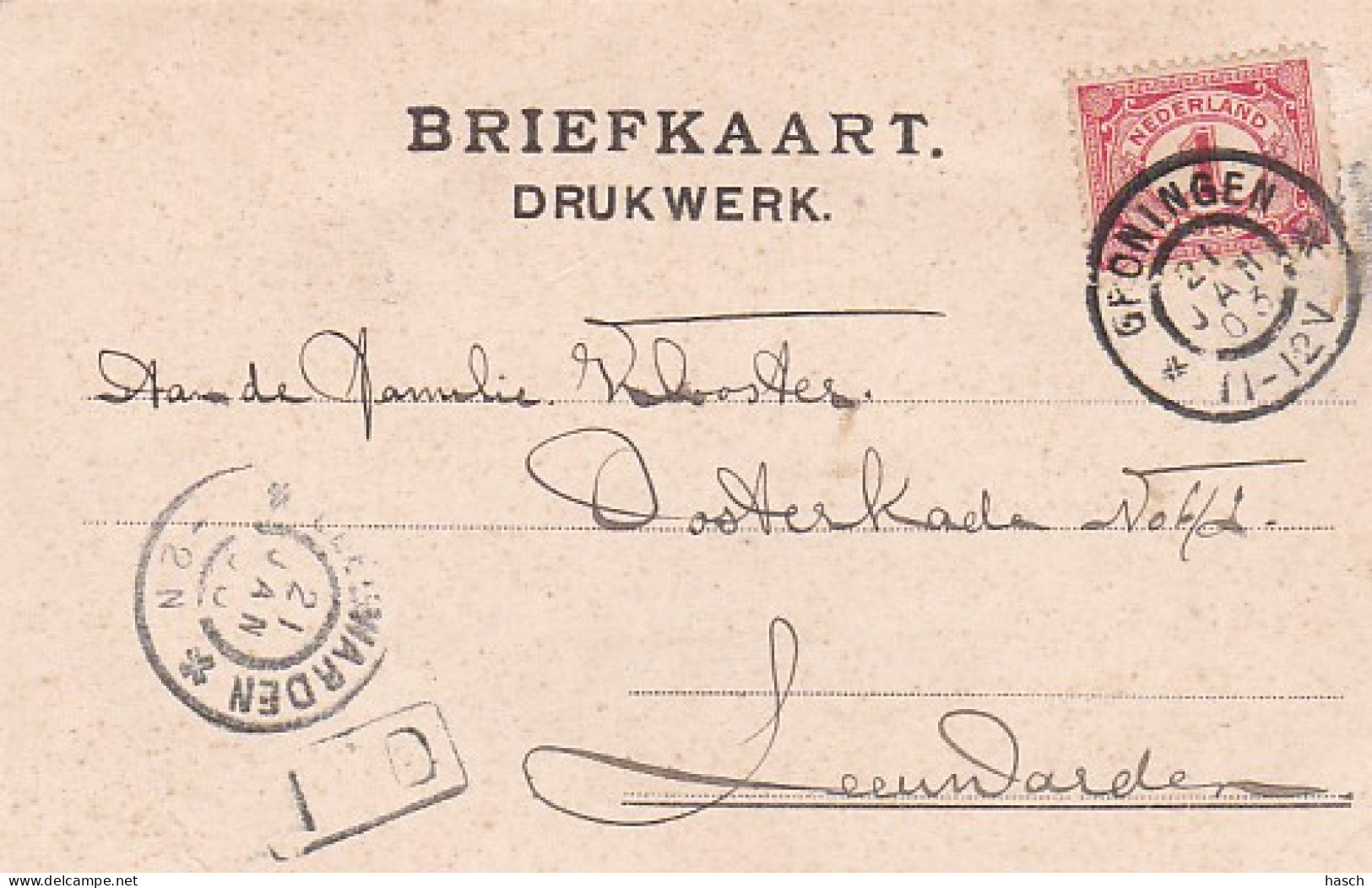2747	151	Groningen, Groote Markt Noordzijde (poststempel 1903) (zie Hoeken) - Groningen