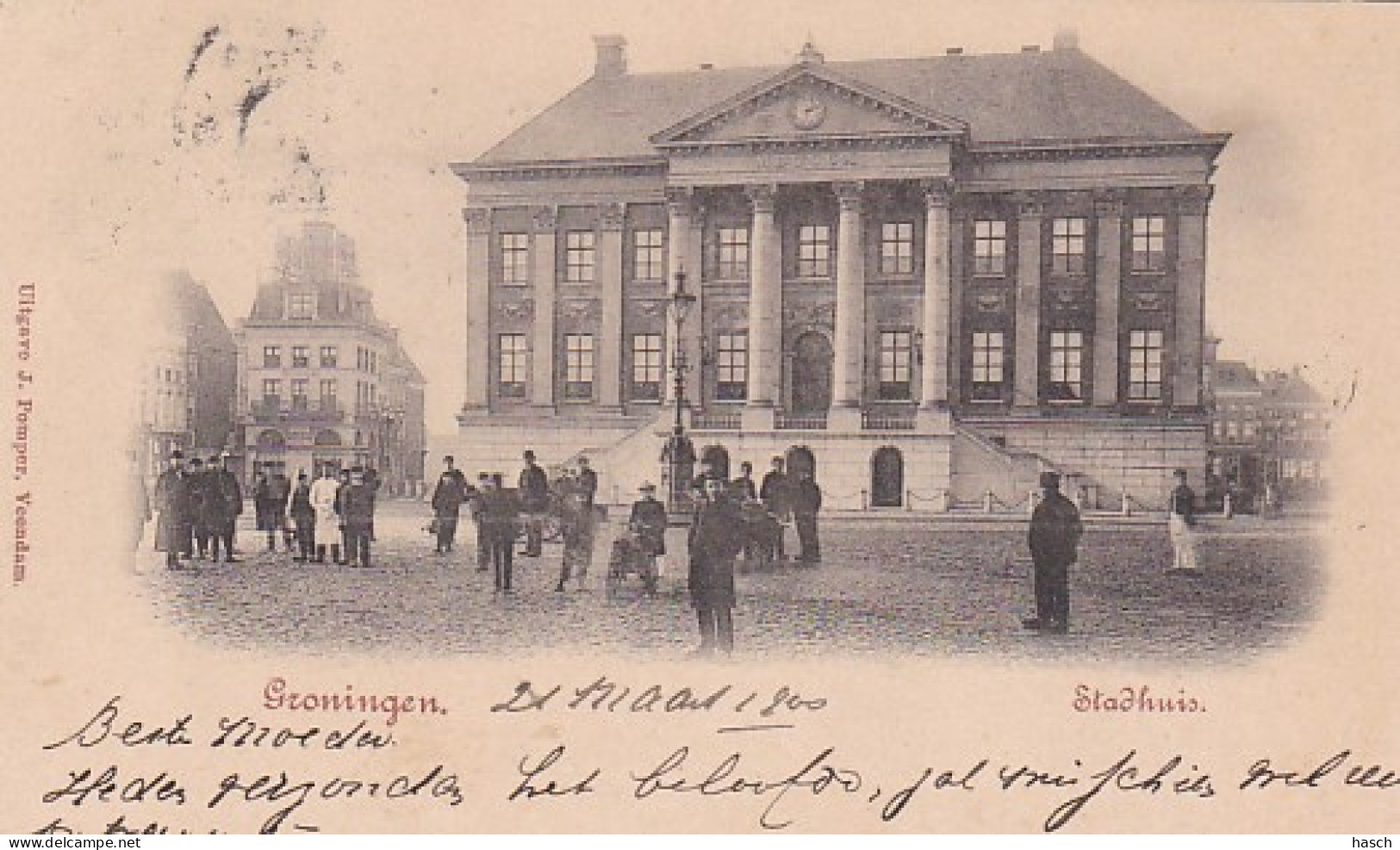 2747	159	Groningen, Stadhuis (poststempel 1900) (zie Hoeken) - Groningen