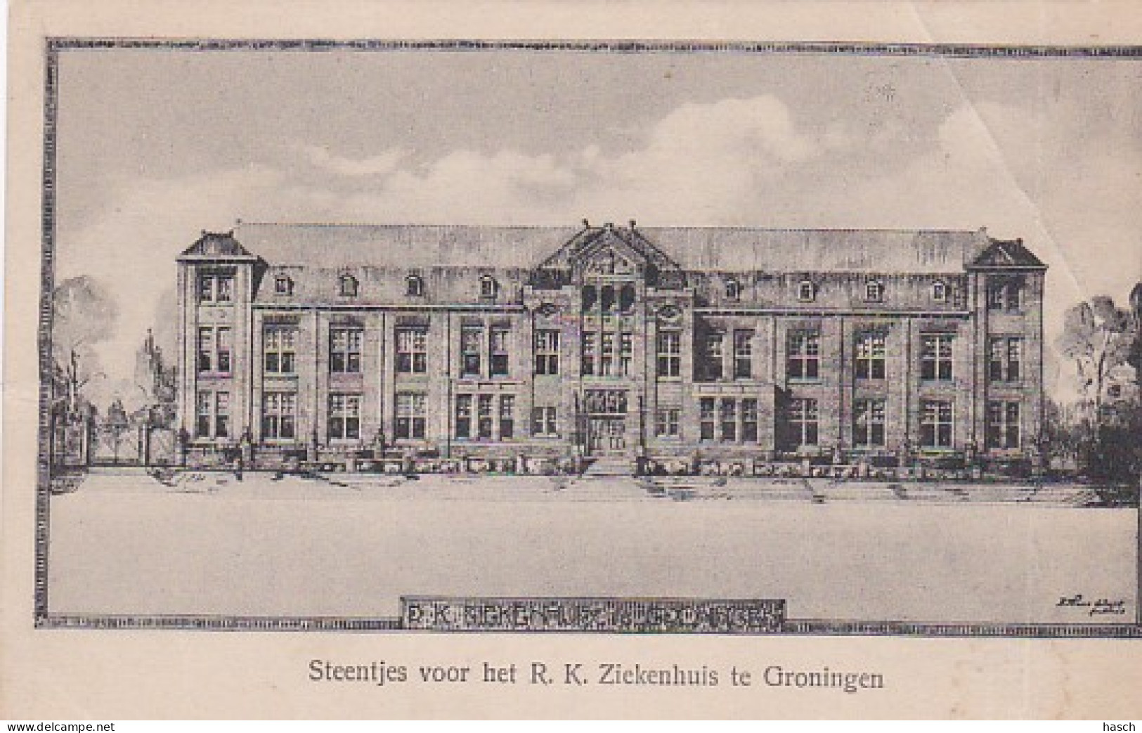 2747	162	Groningen, Steentjes Voor Het R.K. Ziekenhuis (diverse Vouwen) - Groningen