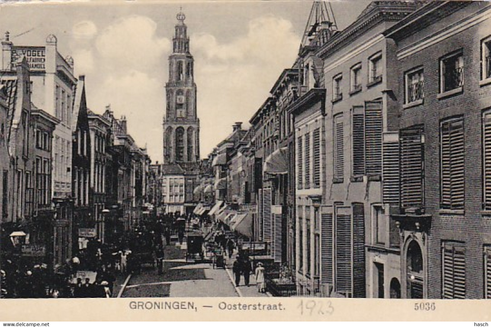 2747	184	Groningen, Emmasingel – A. Kerkhof – Oosterstraat 1923 (3 Kaarten) (zie Hoeken En Randen) - Groningen