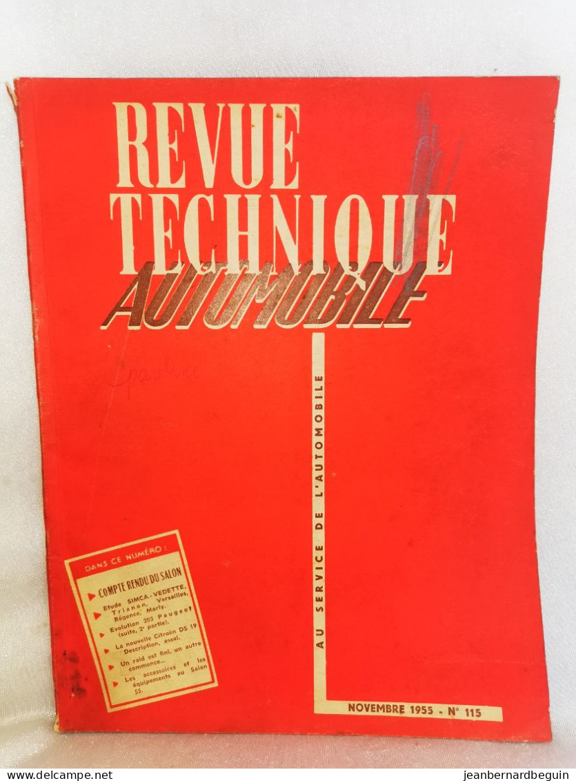 Revue Technique Automobile Originale Novembre 1955 Numero  115 Simca Vedette  Trianon Versailles Regence Marly - Auto