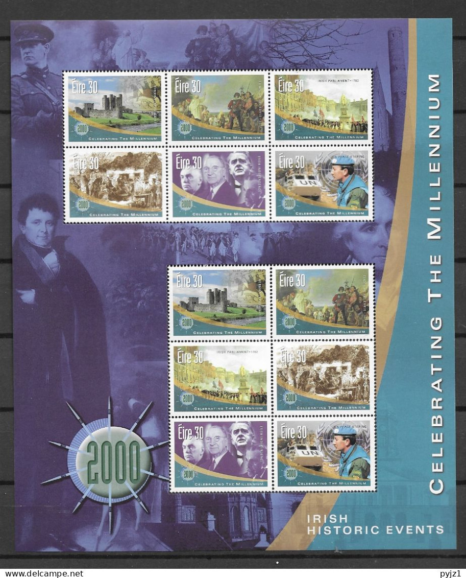 2000 MNH Ireland Mi 1206-11  Postfris** - Blocks & Sheetlets
