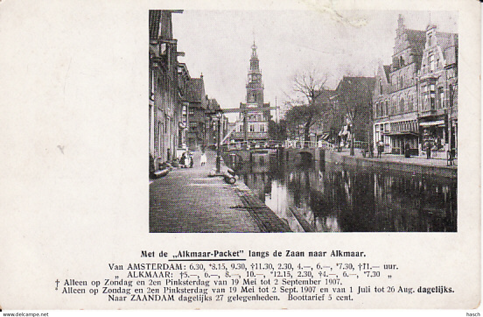  2769	169	Met De ,,Alkmaar- Packet’’ Langs De Zaan Naar Alkmaar. (zie Hoeken En Achterkant) - Alkmaar