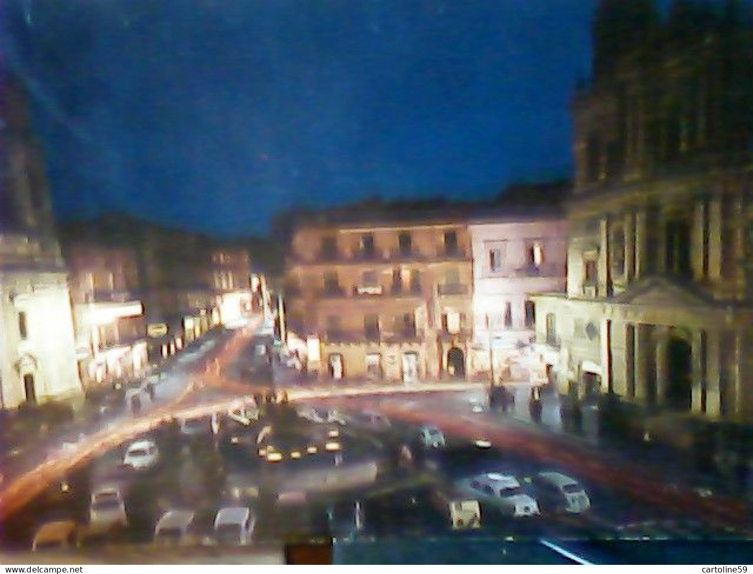 CALTANISSETTA NOTTURNO PIAZZA GARIBALDI VB1966 JU4864 - Caltanissetta