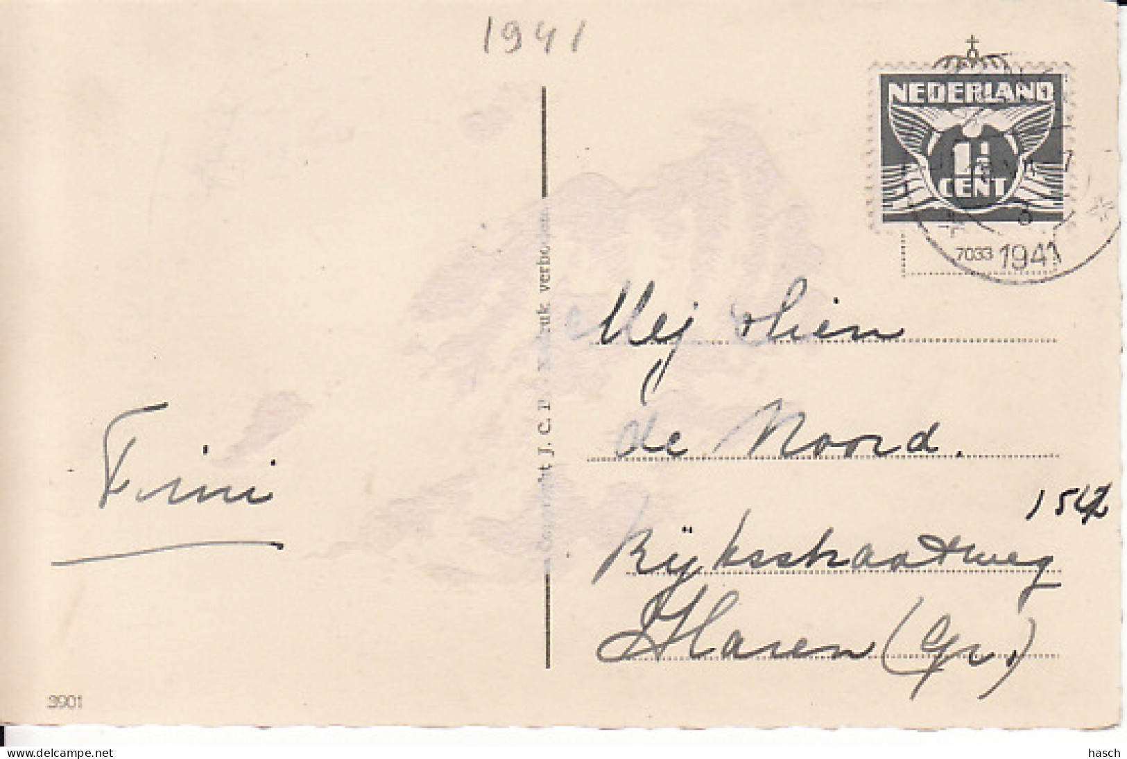 2769	42	Laren - Gooi, Oud Kerkje Met ,,Het Bonte Paard’’ (poststempel 1941)  - Laren (NH)