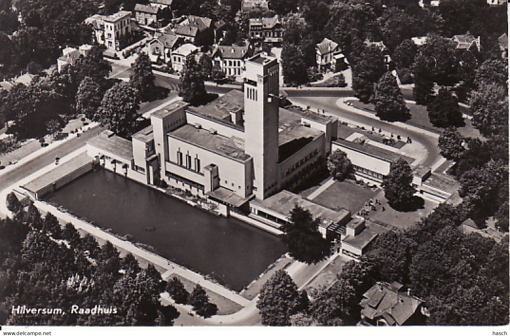 2769	62	Hilversum, Raadhuis En Omgeving 1954 (Fotokaart) - Hilversum