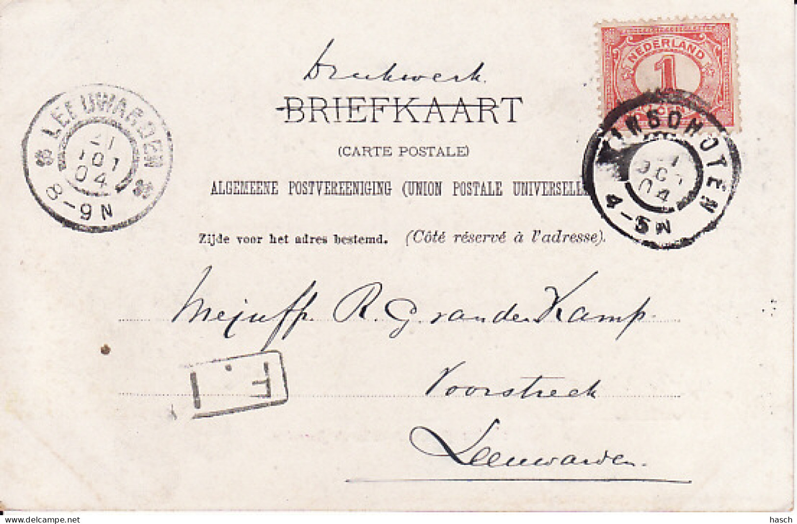 2769	171	Winschoten, Gezicht Tusschen De Bosschen (poststempel 1904)(zie Hoeken) - Winschoten