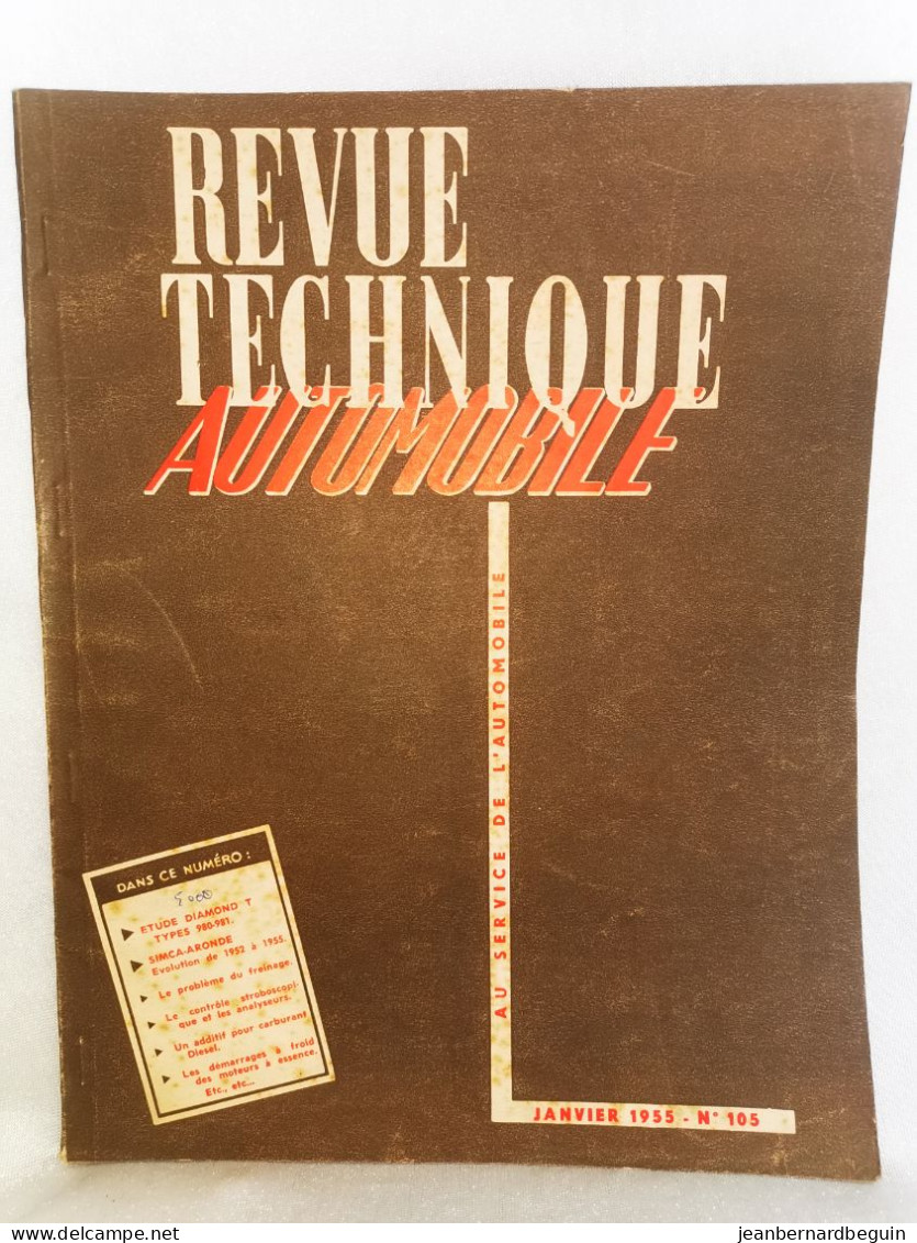 Revue Technique Automobile Originale Janvier 1955   Numero 105 Diamond T Types 980 981 - Auto