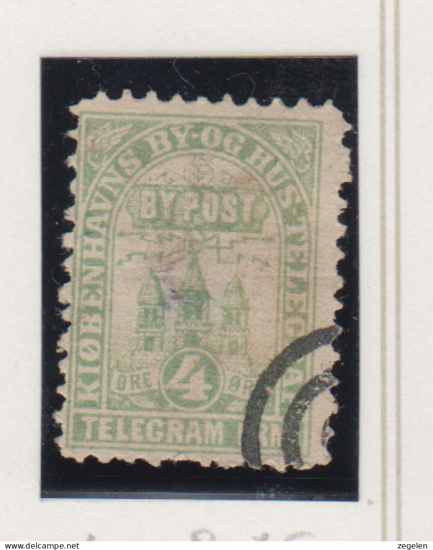 Denemarken Lokale Zegels Cat. DAKA Bypost: Kobenhavn Bypost Nr. 4 Stomme Stempel - Local Post Stamps