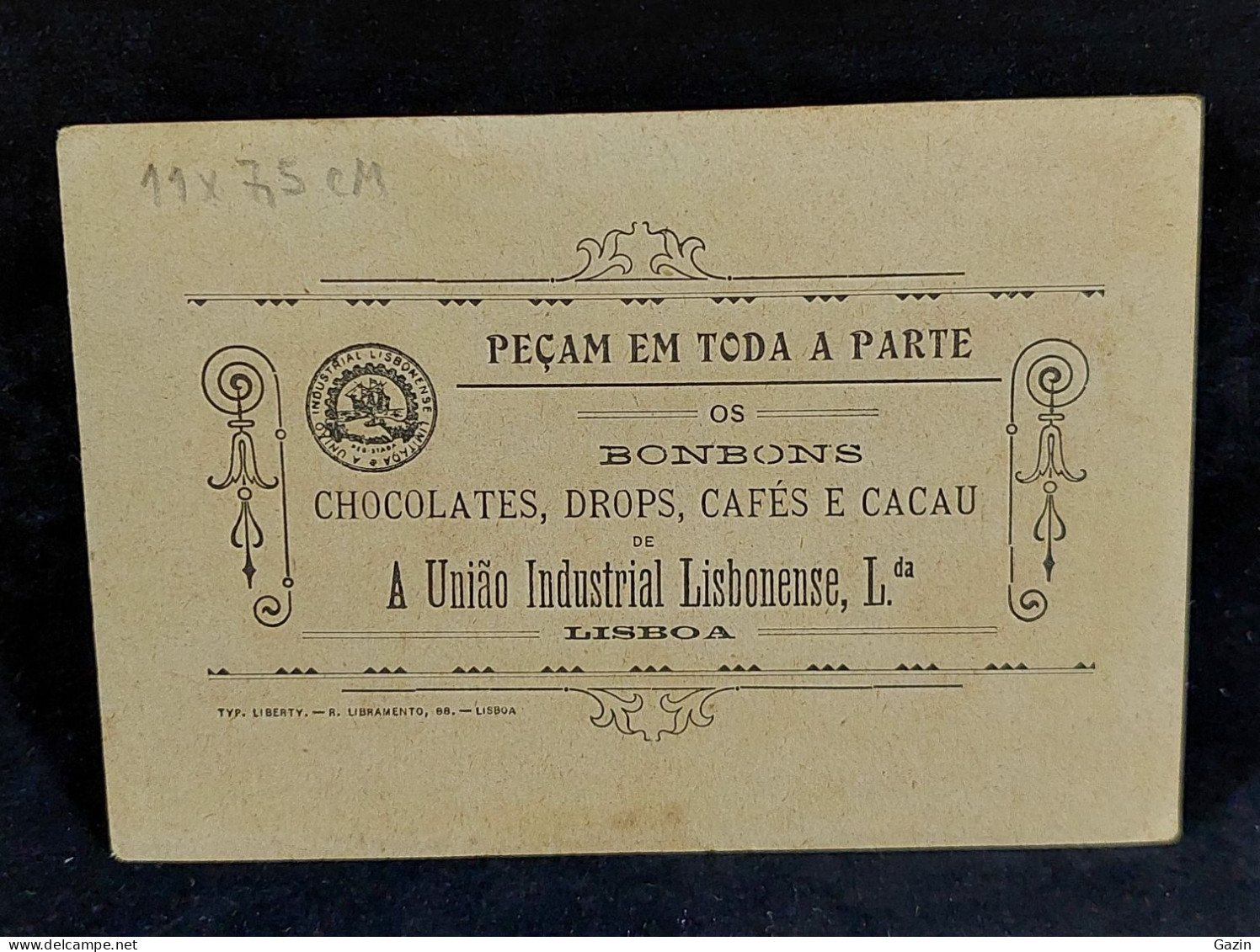 C6/11 - A União Ind. Lisbonense * Chocolates - Drops - Cafés E Cacau * Publicidade * Lisboa * Portugal - Portogallo