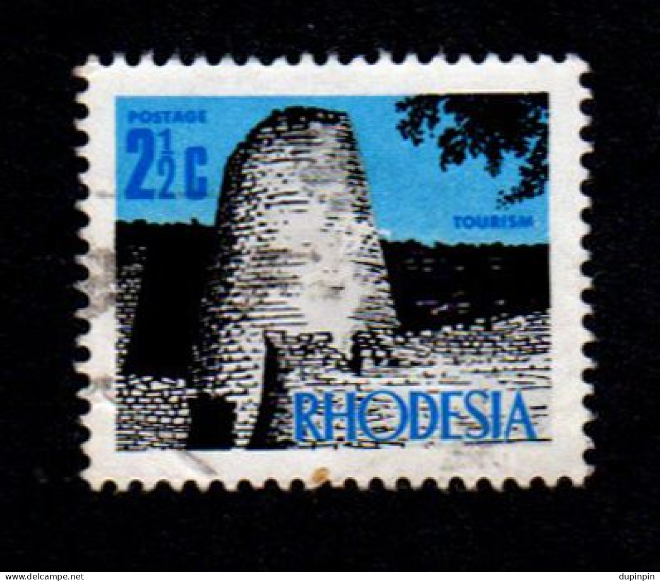 TIMBRE - RHODESIA TOURISM 2.5 C - OBLITERE - RHODESIE AFRIQUE - USED STAMP AFRICA Chateau Fortification - Andere & Zonder Classificatie