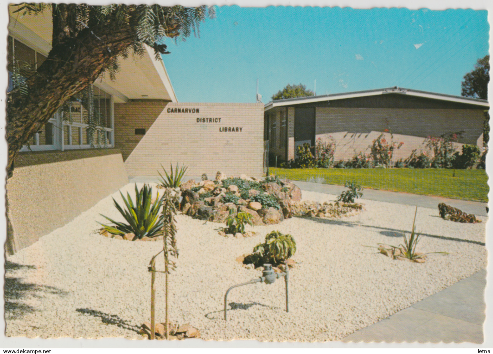 WESTERN AUSTRALIA WA District Library CARNARVON Murray Views W25 Postcard C1970s - Other & Unclassified