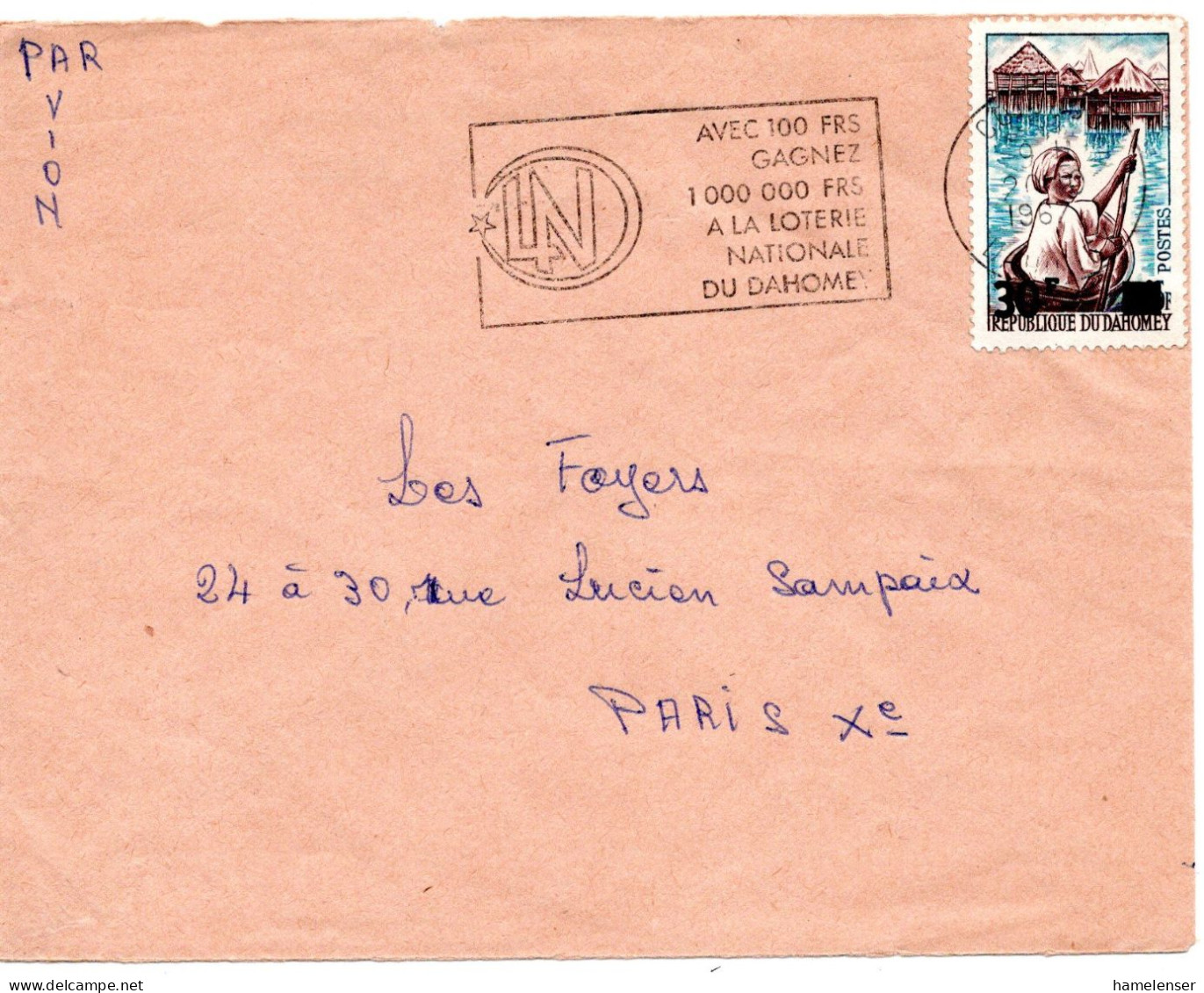 62647 - Dahomey - 1967 - 30F/85F Einheimische Im Boot EF A LpBf COTONOU - ... -> Frankreich - Bénin – Dahomey (1960-...)