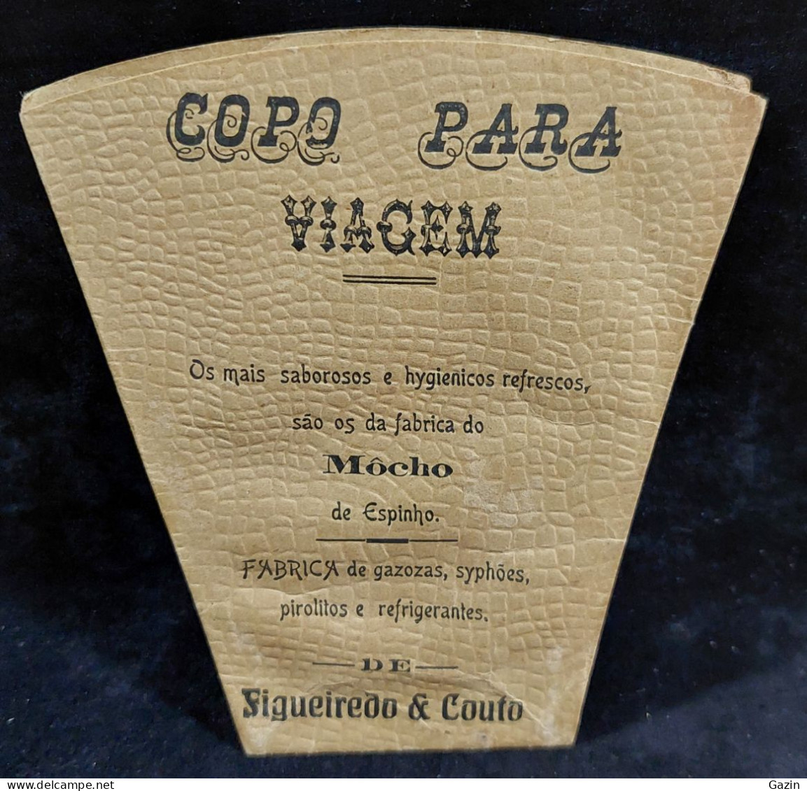 C6/11 - Copo Para Viagem * Fábrica Mocho - Espinho * Fábrica Gazozas - Figueiredo & Couto  *Publicidade * Portugal - Portogallo