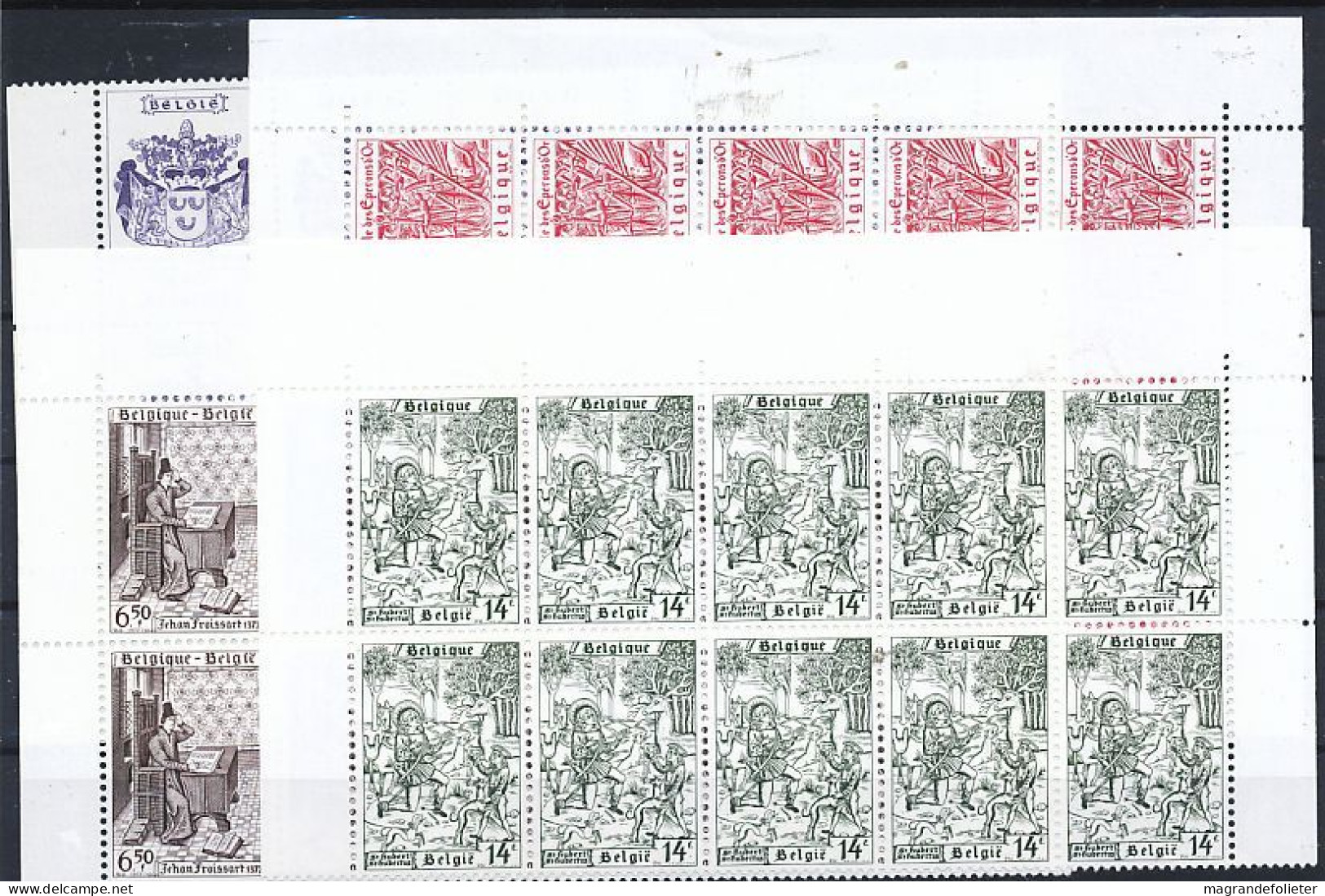 TIMBRE STAMP ZEGEL BELGIQUE  10 X 1856-59   XX    A VALEUR PERMANENTES   XX - 1961-1970