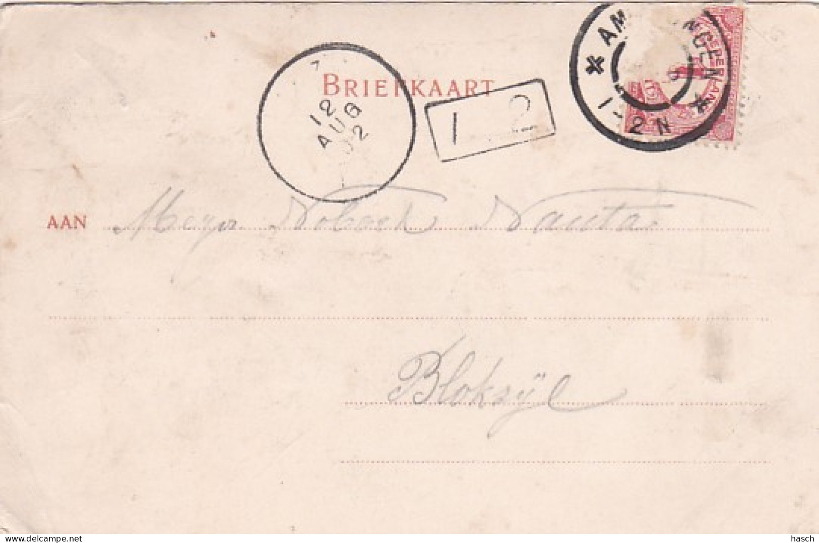2775	244	Amerongen, Rivier De Rijn (poststempel 1902)(rechterkant Diverse Gebreken) - Amerongen