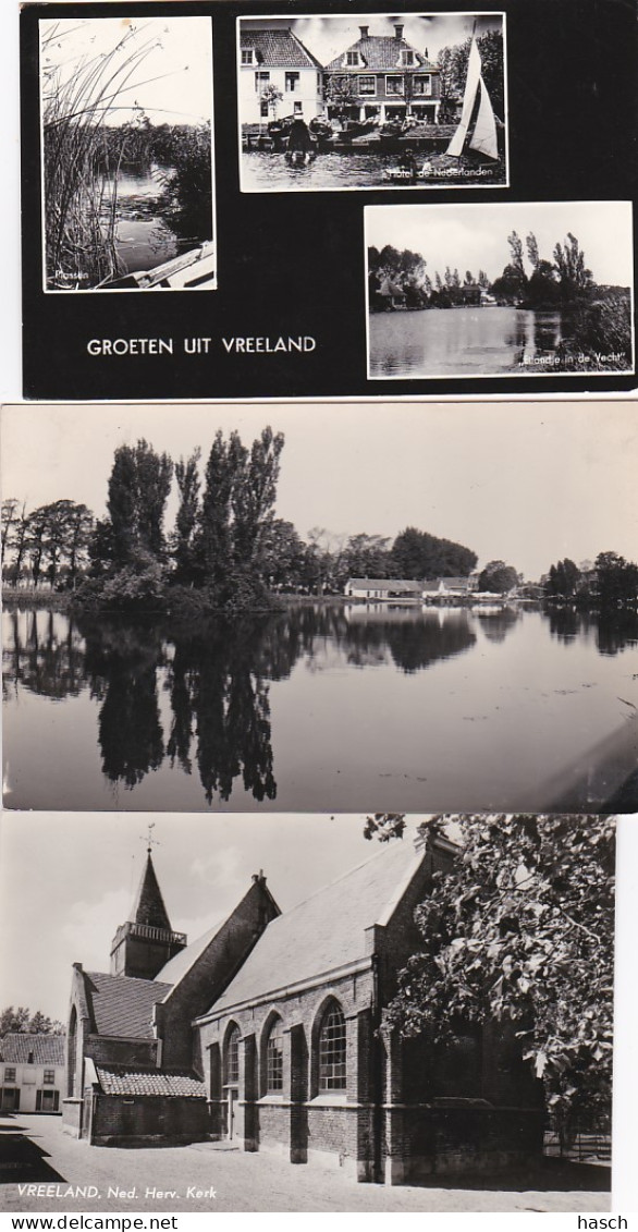 2775	267	 Groeten Uit. 	Vreeland, Ned. Herv. Kerk - ?? - (3 Kaarten) (zie Hoeken, Randen En Achterkant) - Vreeland