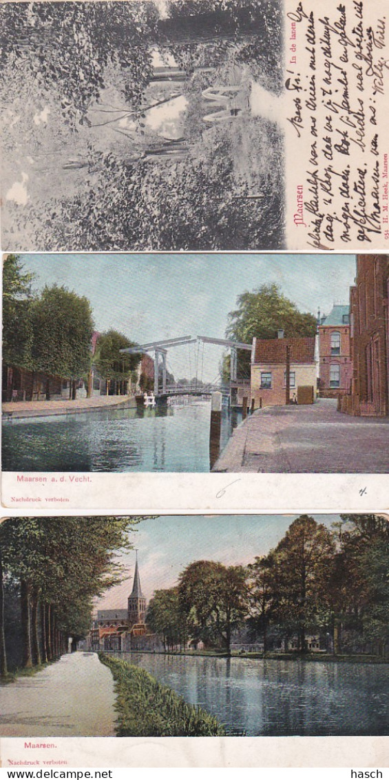 2775	288	Maarsen, In De Lanen (1904) – Maarsen – Maarsen Aan De Vecht Beukenweg (3 Kaarten) (zie Hoeken, Randen En Achte - Maarssen