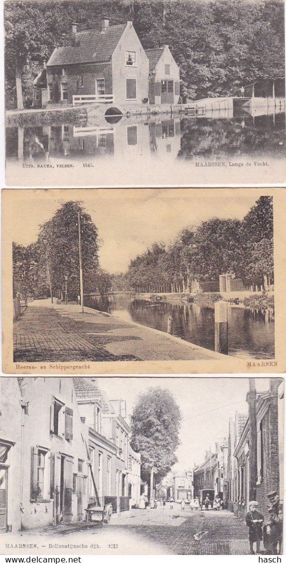 2775	290	Maarssen, Bollenstijnsche Dijk (Reprint) – Heeren En Schippergracht – Langs De Vecht (3 Kaarten)(zie Hoeken, Ra - Maarssen