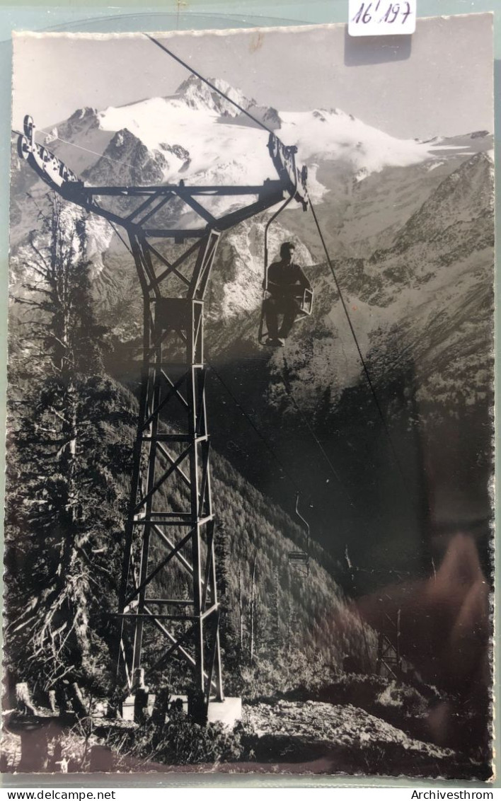 Monotélésiège à L'Arpille Sur La Forclaz ; Vue Sur L'Aiguille Du Tour  (16'197) - Evolène