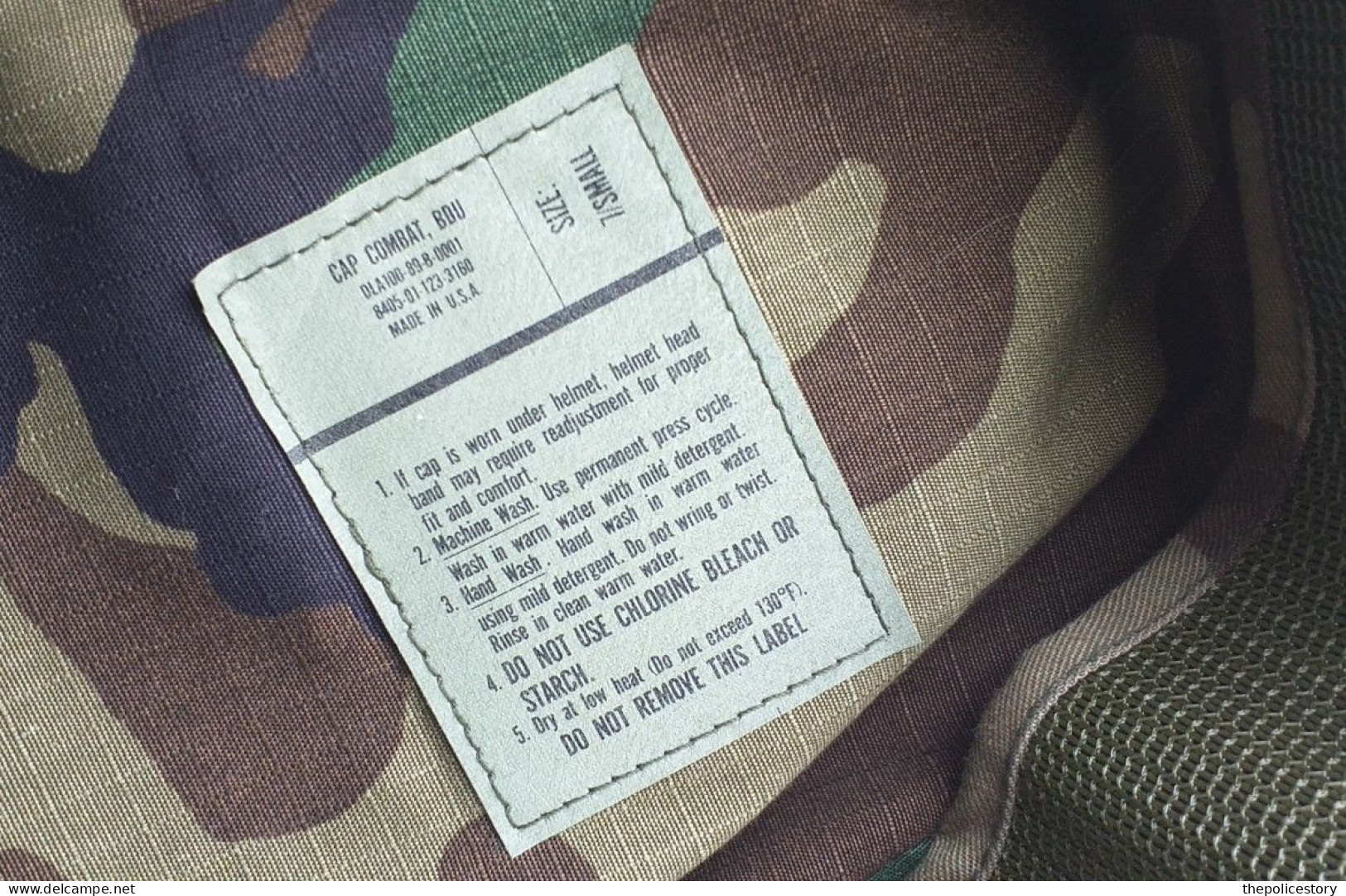 Berretto da campo U.S. Army 1989 mimetismo woodland mai usato etichettato tg. S