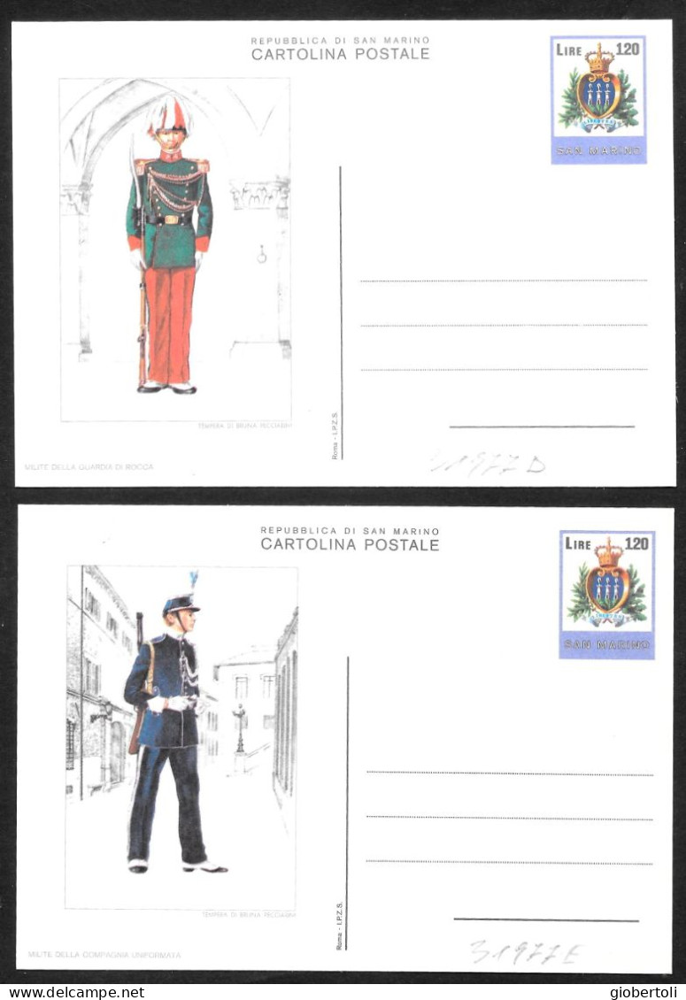 San Marino/Saint Marin: Set Completo "uniformi Militari", Complete Set "military Uniforms", Ensemble Complet "uniforme - Postal Stationery