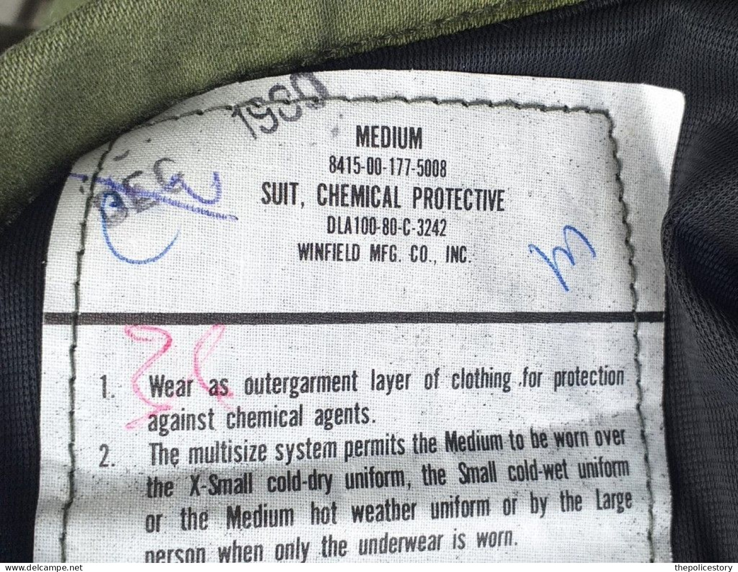 Pantaloni US Army Suit Chemical Protective del 1980 mai usati marcati tg. Medium