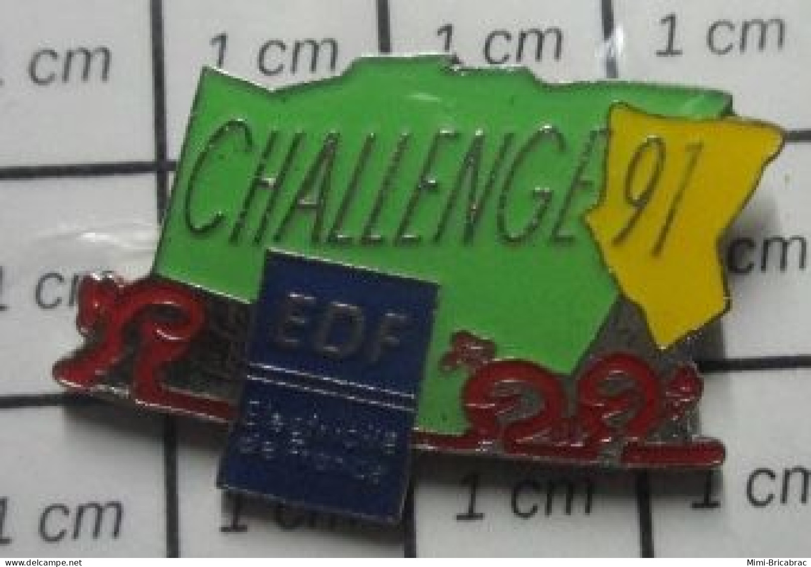 718B Pin's Pins / Beau Et Rare / Thème EDF GDF / CHALLENGE 91 - EDF GDF
