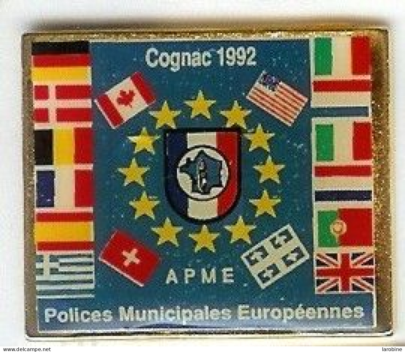 @@ COGNAC Polices Municipales Européennes APME 1992 (3x2.5) @@pol92b - Polizei