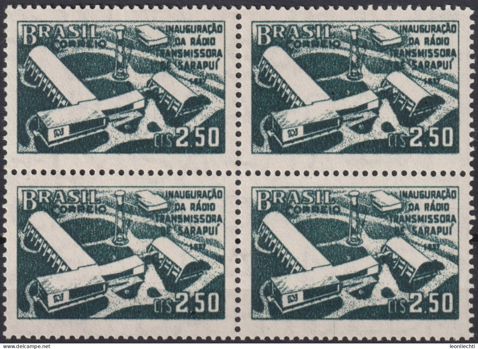 1957 Brasilien ** Mi:BR 920, Sn:BR 855, Yt:BR 636, Inauguration Of The Radio Station In Sarapuí City /RJ - Unused Stamps