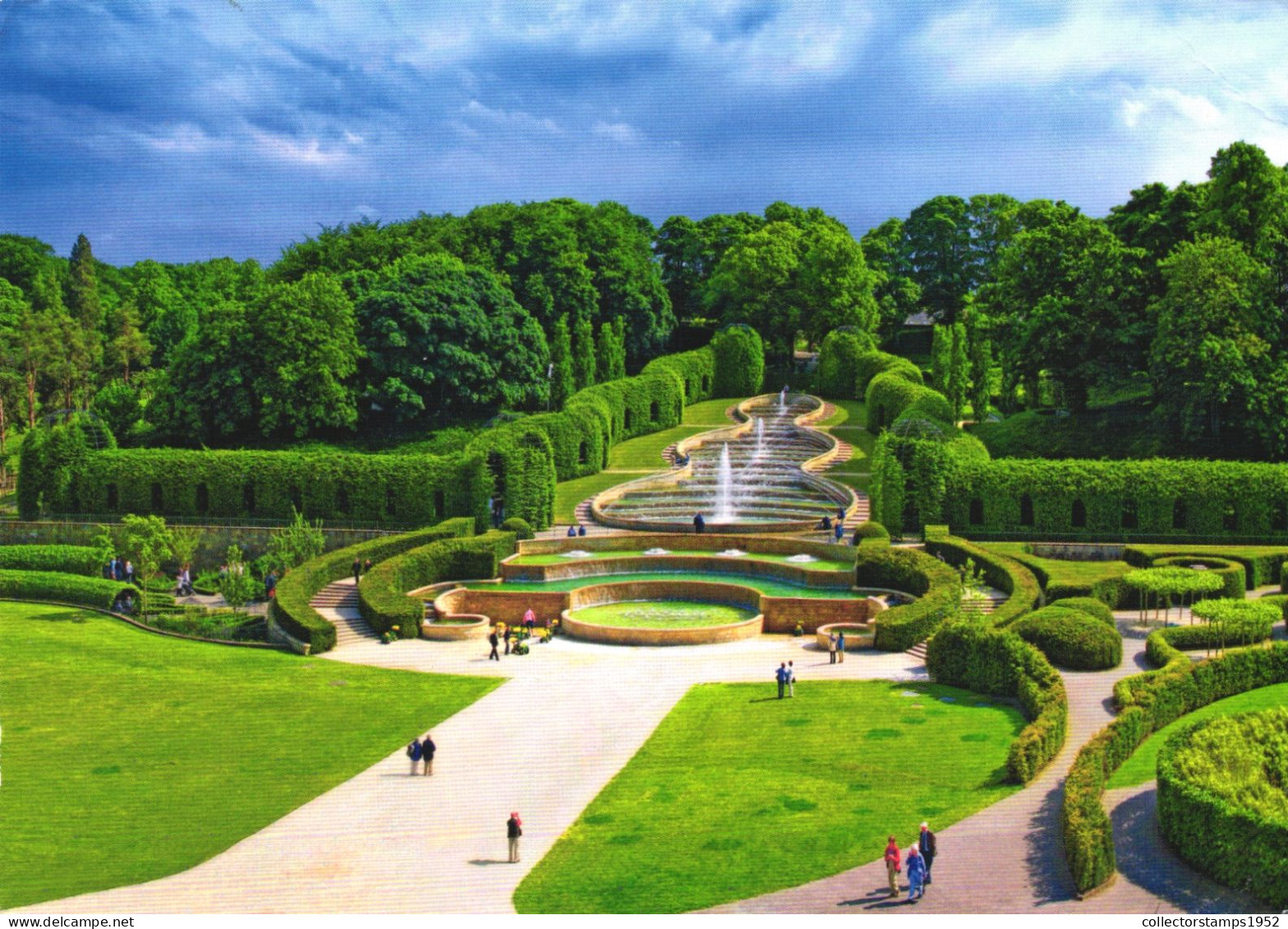 NORTHUMBERLAND, GRAND CASCADE, FOUNTAIN, PARK, ALNWICK GARDEN, ENGLAND, UNITED KINGDOM, POSTCARD - Autres & Non Classés