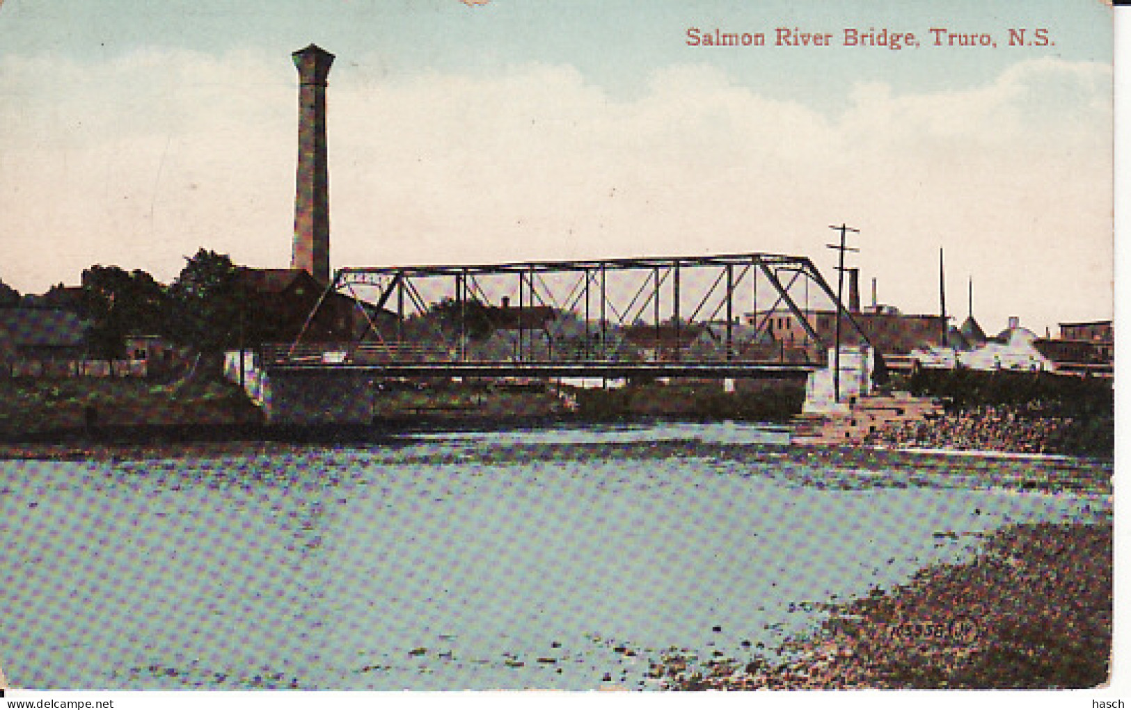 2785	110	Canada, Salmon River Bridge Truro 1914 (see Corners)  - Autres & Non Classés