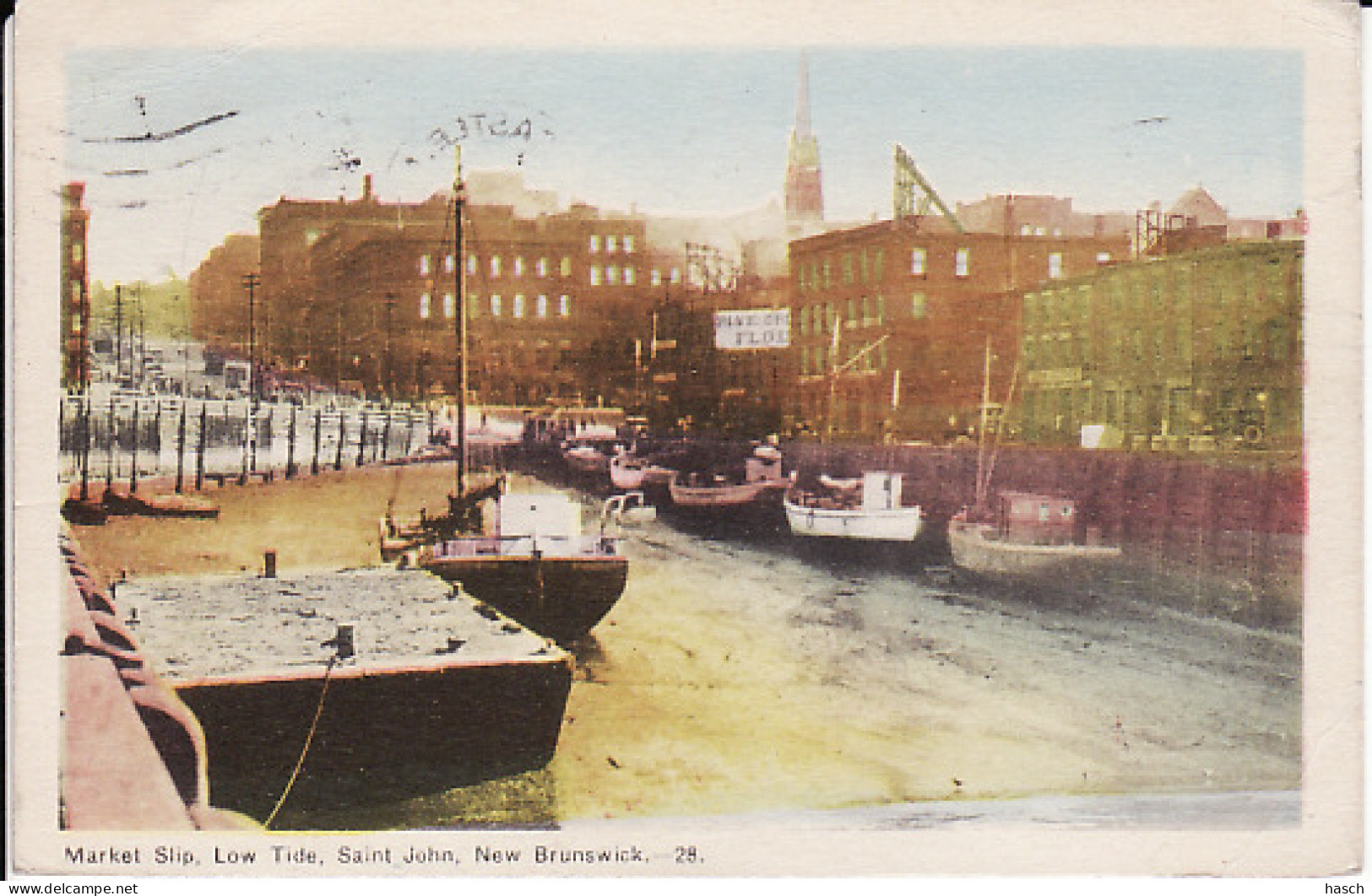 2785	116	New Brunswick, Market Slip Low Tide Saint John 1947 (see Back Corners)  - St. John